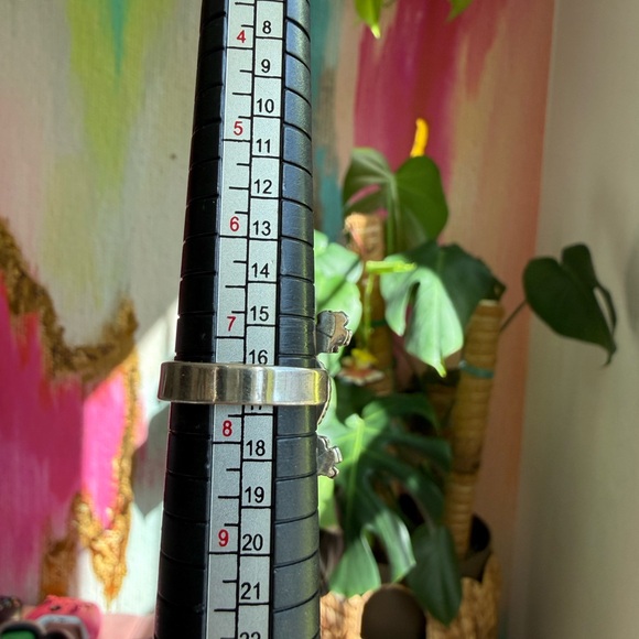 Spiny Oyster Heart Flower 925 Sterling Silver Ring Sz 7.5 | SS - Picture 3 of 5